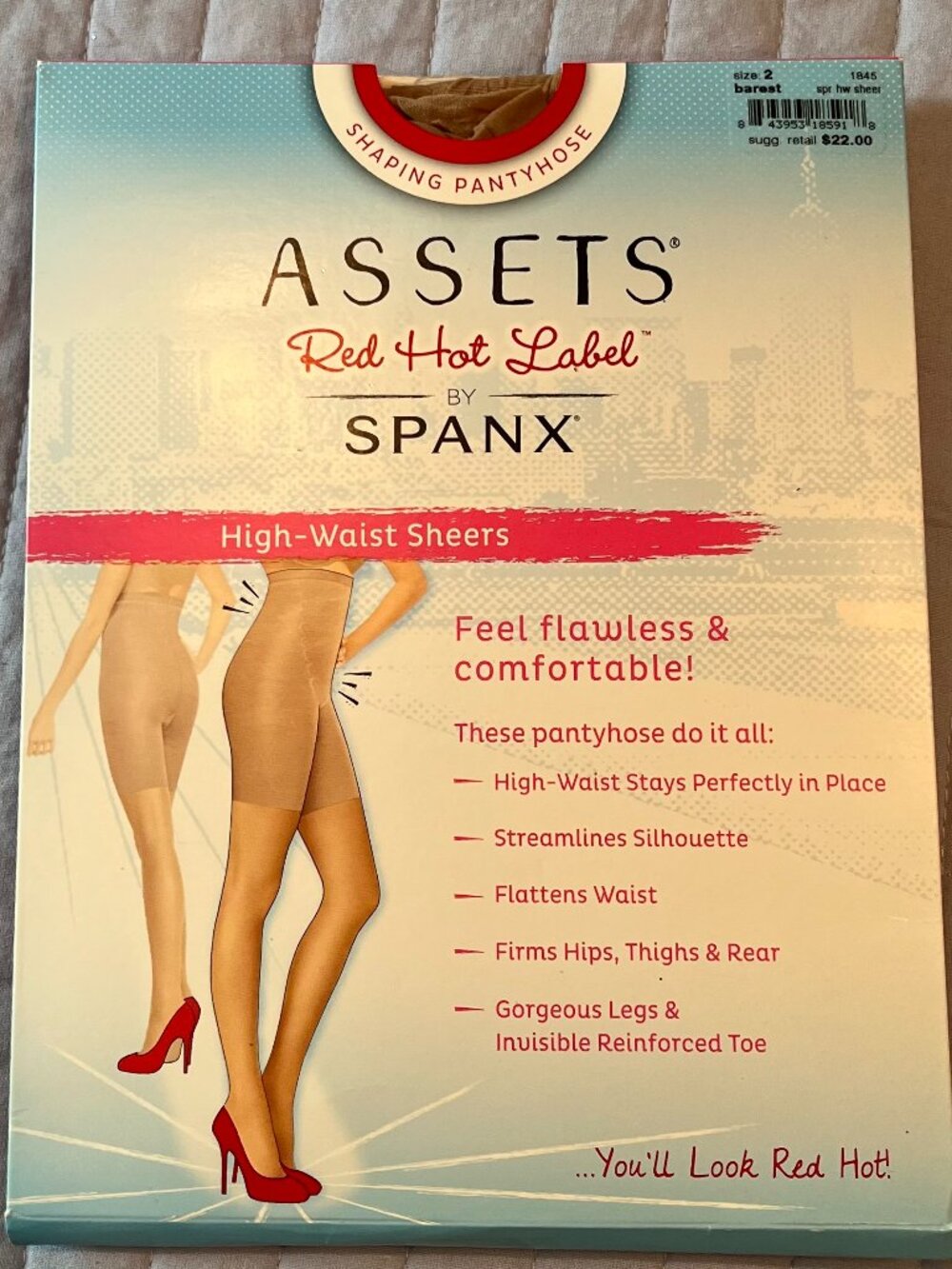 "Assets Red-hot-label by Spanx" Shaping Pantyhose, new, size 2
